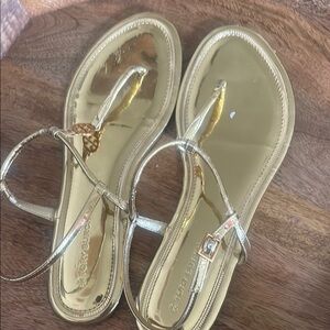 Tory Burch Metallic Gold Sandals